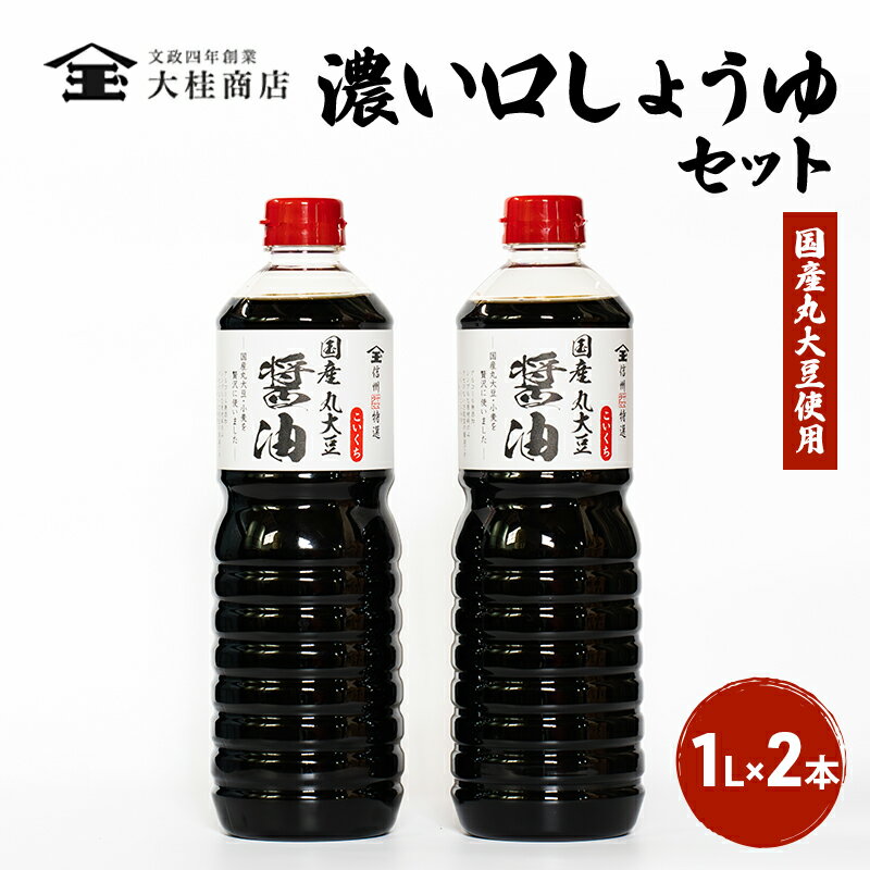 醤油セット 大1L×2 濃い口しょうゆ 大桂商店 上田市 お取り寄せ ギフト