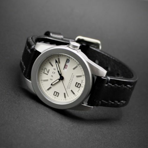 ＜腕時計 クオーツ式＞SPQR masterpiece dd 【SOMESサドルレザーバンド】 | 腕時計 時計 ブランド SPQR スポール メンズ レディース 男女兼用 ギフト プレゼント 贈り物 アイボリー グレイ ブラック 黒 バンド7種