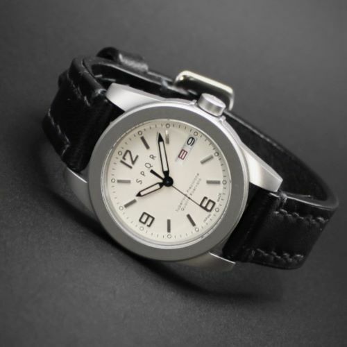 【ふるさと納税】＜腕時計 クオーツ式＞SPQR masterpiece dd 【SOMESサドルレザーバンド】 | 腕時計 時計 ブランド SPQR スポール メンズ レディース 男女兼用 ギフト プレゼント 贈り物 アイボリー グレイ ブラック 黒 バンド7種 サムネイル2