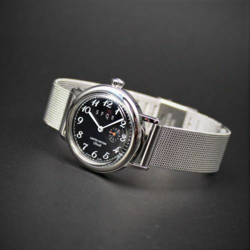 【ふるさと納税】＜腕時計 クオーツ式＞SPQR Ubud-Q　文字盤ブラック | 腕時計 時計 ブランド SPQR スポール メンズ レディース 男女兼用 ギフト プレゼント 贈り物 ブラック 黒 バンド3種 ステンレスメッシュ レザー キャメル バーガンディ サムネイル2