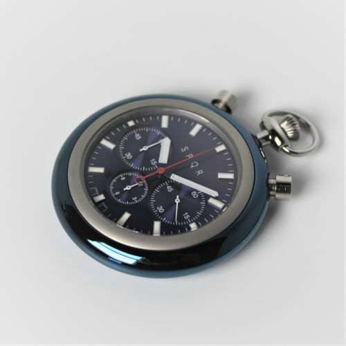 ＜ポケットウォッチ クオーツ式＞POCKET　CHRONO　BLU　（提げクロノグラフ）腕時計 時計 ブランド SPQR スポール メンズ レディース 男女兼用 ギフト プレゼント 贈り物 ポケットウォッチ ストップウォッチ 計測