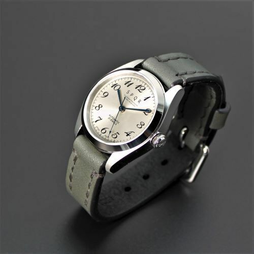 ＜腕時計 機械式＞Ventuno st 復刻版×SOMES三つ折れバックル（文字盤ローズグレー）【O-019021】 | 腕時計 時計 ブランド SPQR スポール メンズ レディース 男女兼用 ギフト プレゼント 贈り物 ローズグレー レザー バンド6色