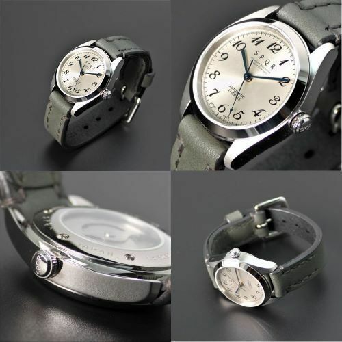 【ふるさと納税】＜腕時計 機械式＞Ventuno st 復刻版×SOMES三つ折れバックル（文字盤ローズグレー）【O-019021】 | 腕時計 時計 ブランド SPQR スポール メンズ レディース 男女兼用 ギフト プレゼント 贈り物 ローズグレー レザー バンド6色 サムネイル2