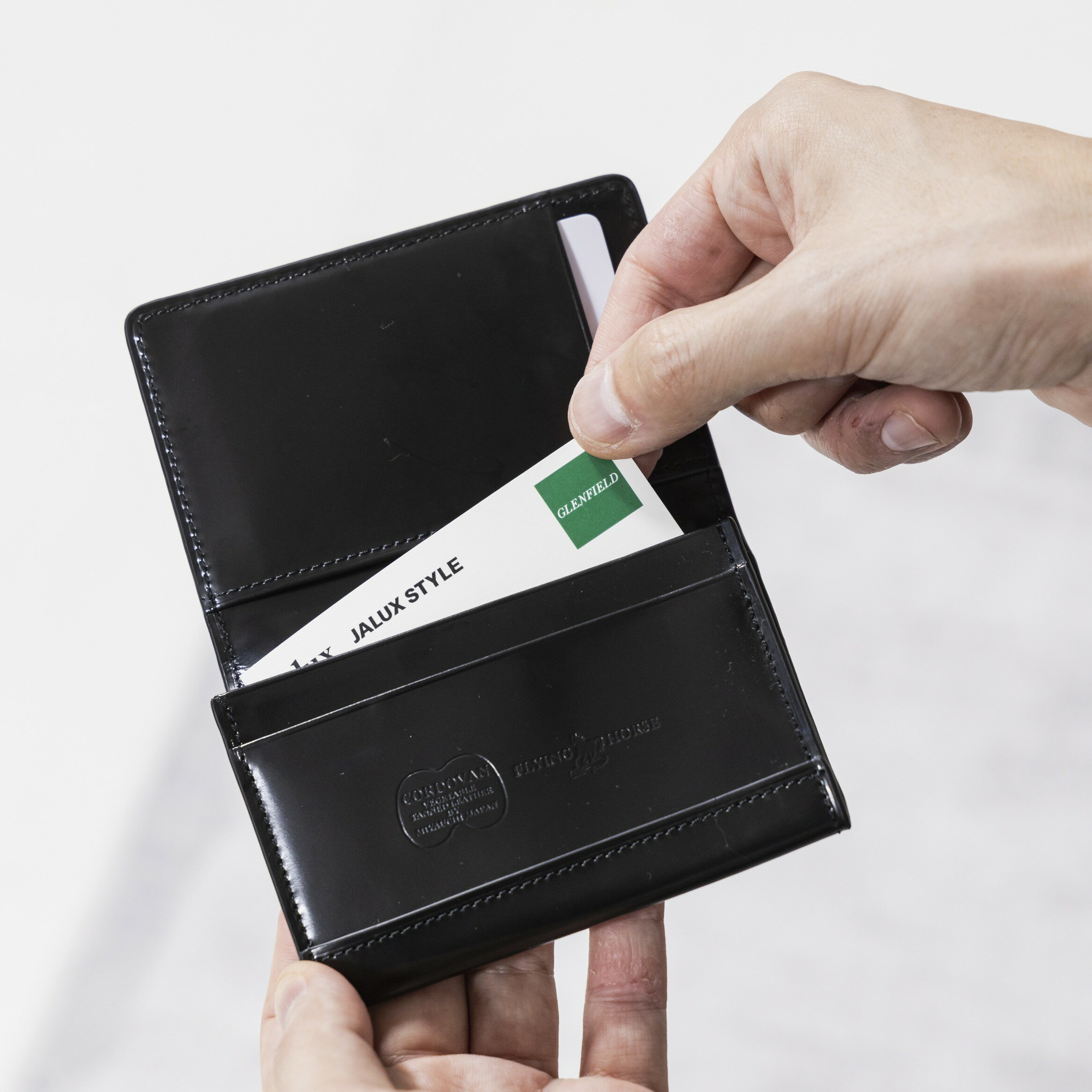 【ふるさと納税】名刺入れ 革 コードバン 名刺入れ FLYING HORSE ( フライングホース ) | ビジネス 名刺 入れ 革 ホース レザー 長期 愛用 長野県 飯田市 サムネイル2