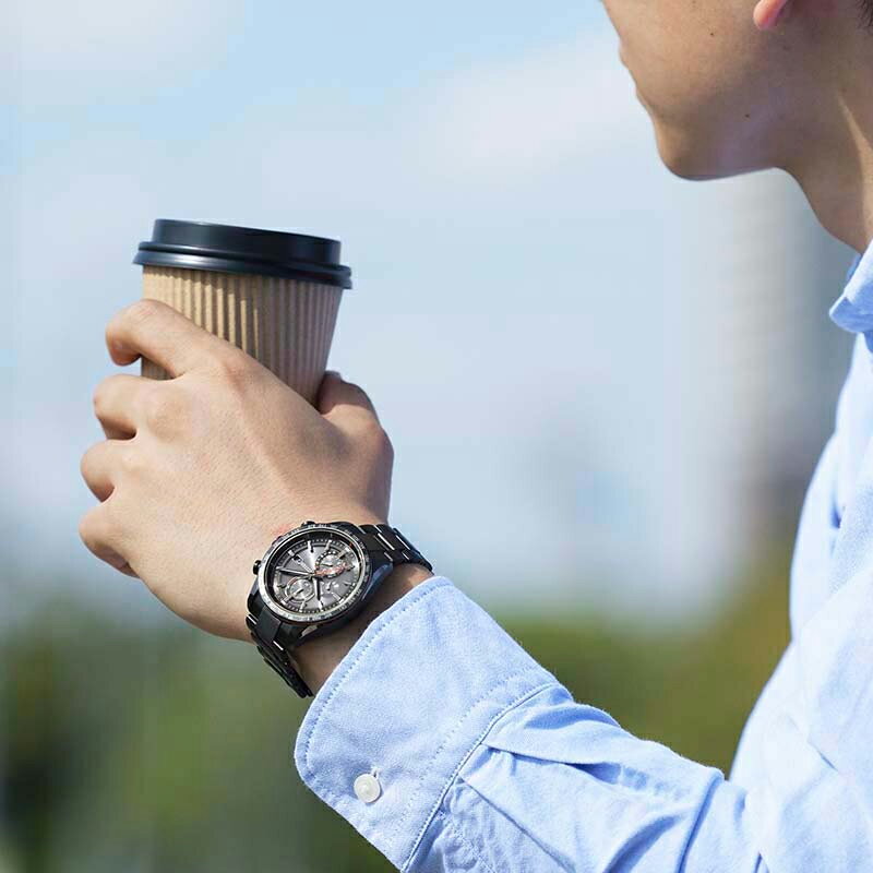 【ふるさと納税】シチズン 腕時計 メンズ アテッサ ACT Line/ブラックチタン?シリーズ AT8185-62E ソーラー電波時計 | 長野県 飯田市 AH41 サムネイル2