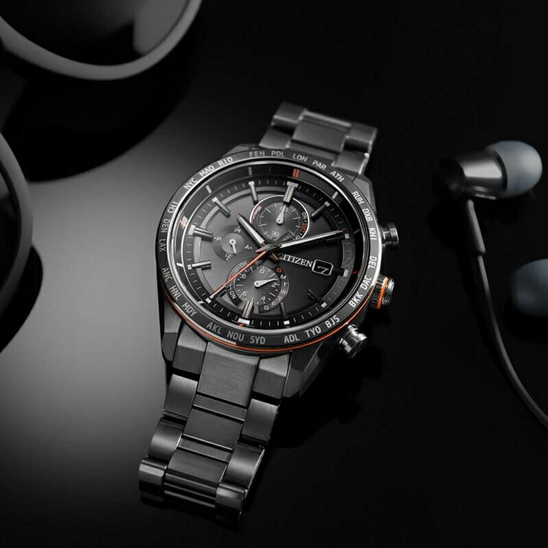 【ふるさと納税】シチズン 腕時計 メンズ アテッサ ACT Line/ブラックチタン?シリーズ AT8185-62E ソーラー電波時計 | 長野県 飯田市 AH41 サムネイル3