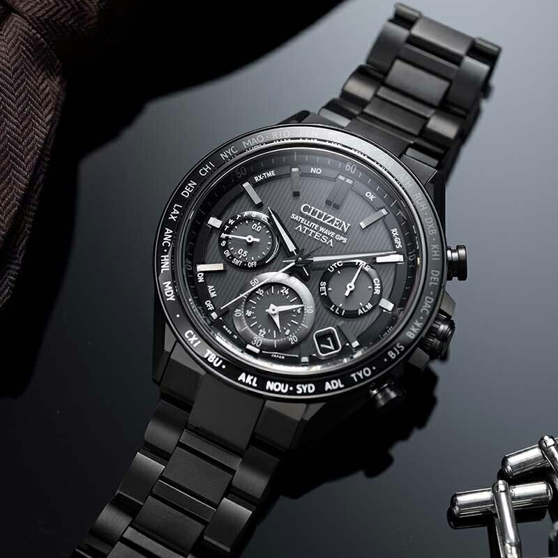 【ふるさと納税】 シチズン 腕時計 メンズ アテッサ ACT Line / ブラックチタンTMシリーズ CC4055-65E ソーラー電波時計 | 長野県 飯田市 AH57 サムネイル3