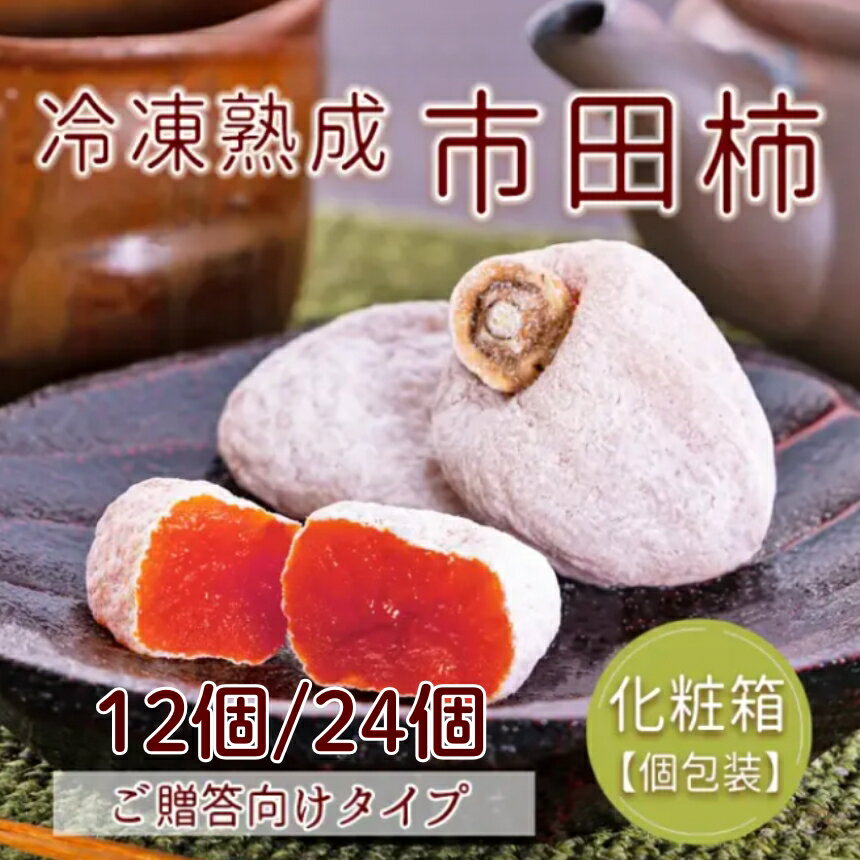 冷凍 熟成 市田柿 12個 24個【選べる内容量】 | 柿 干し柿 干しがき 果物 フルーツ お取り寄せ グルメ ギフト プレゼント 贈り物 手土産 名産品 ドライフルーツ 干柿 おやつ お菓子 長野県 飯田市