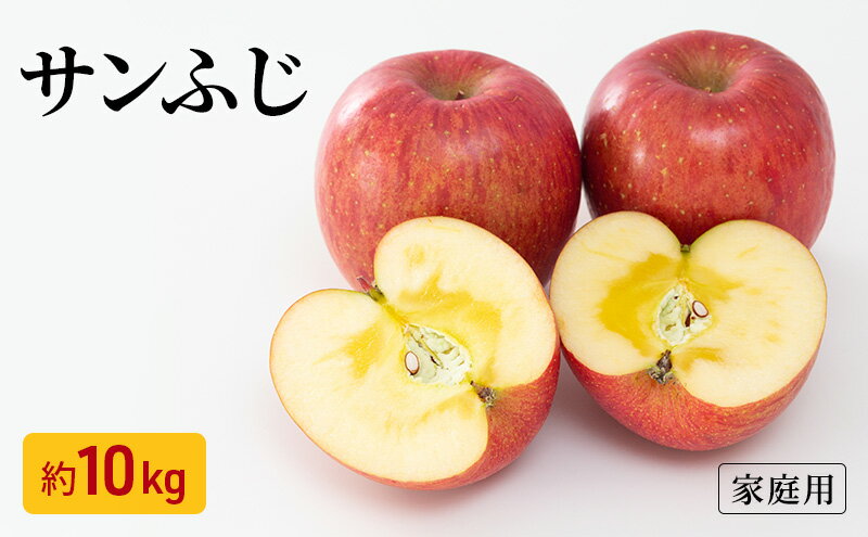 【ふるさと納税】りんご サンふじ 家庭用 約10kg フルーツ 果物 甘い 訳あり おいしい 林檎 リンゴ　お届け：2026年11月下旬～12月中旬 - 画像2