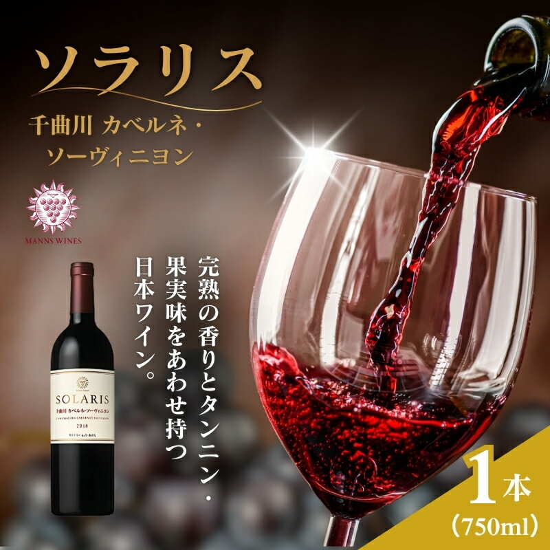 ソラリス 千曲川 カベルネ・ソーヴィニヨン 赤ワイン お酒 ぶどう酒 タンニン 完熟した香り 果実味 スパイシー 晩酌 おうちディナー 飲み物 家飲み 宅飲み 　お届け：寄附入金確認後、随時発送