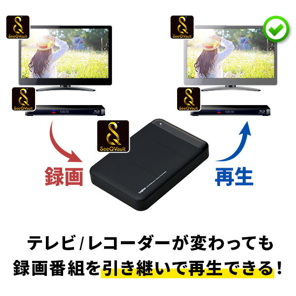 【ふるさと納税】【119-02】 ロジテック ハードディスク(HDD) 4TB SeeQVault対応 TV録画用 ポータブルタイプ【LHD-PBMB40U3QW】 サムネイル2