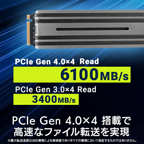【ふるさと納税】【103-02】ロジテック PS5対応 ヒートシンク付きM.2 SSD 2TB Gen4x4対応 NVMe PS5拡張ストレージ 増設【LMD-PS5M200】 サムネイル3