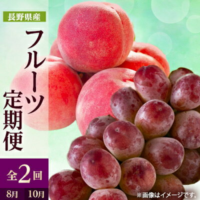【発送月固定定期便】2026年発送 長野の果物 桃+クイーンルージュ全2回【配送不可地域：離島】【4063523】