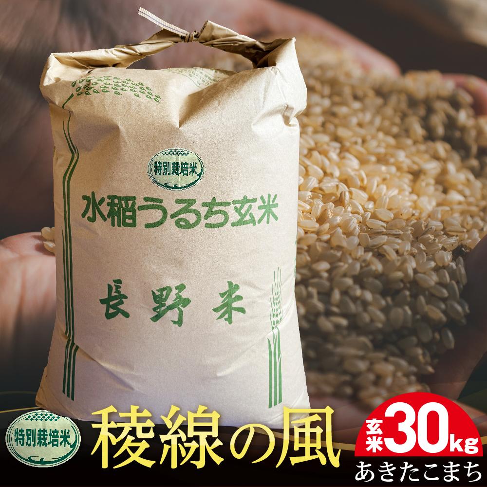 特別栽培米　稜線の風（あきたこまち）玄米 30kg