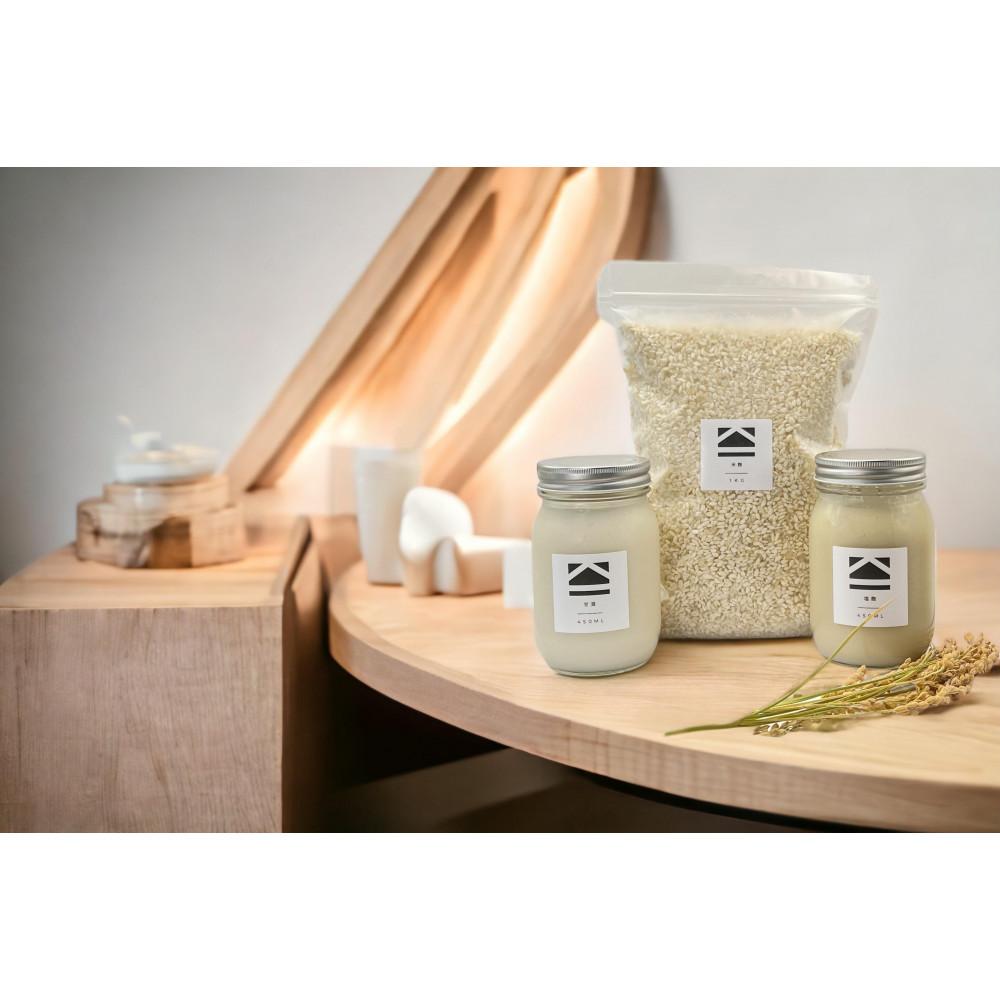 【保存料不使用】米麹(1kg)・生甘酒(450ml)・塩麹(450ml)　お試しセット | 発酵食品 無添加 健康志向 人気 おすすめ 腸活 美容 料理調味料 低カロリー ギフト 送料無料 長野県 大町市 ふるさと納税