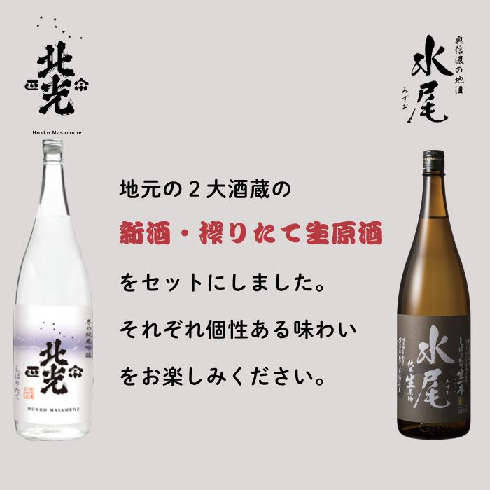 【ふるさと納税】【期間限定】こりゃ旨い！新酒ができたよぉ 搾りたて生原酒飲み比べセット《2025年12月上旬より発送》(Bk-022)【 酒 長野県 飯山市 水尾 北光 銘酒 生原酒 限定 冬 出産祝い 内祝 内祝い 記念日 誕生日 父の日 母の日 敬老の日 記念品 さけ 香り 】 サムネイル2