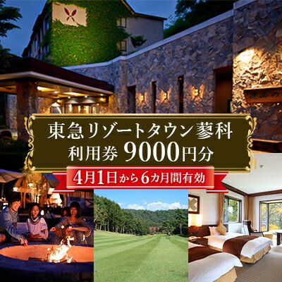 東急リゾートタウン蓼科利用券(1,000円分×9枚)2026年4月1日から6か月間有効チケット【1421663】