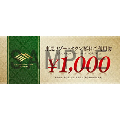 【ふるさと納税】東急リゾートタウン蓼科利用券(1,000円分×9枚)2026年4月1日から6か月間有効チケット【1421663】 - 画像2
