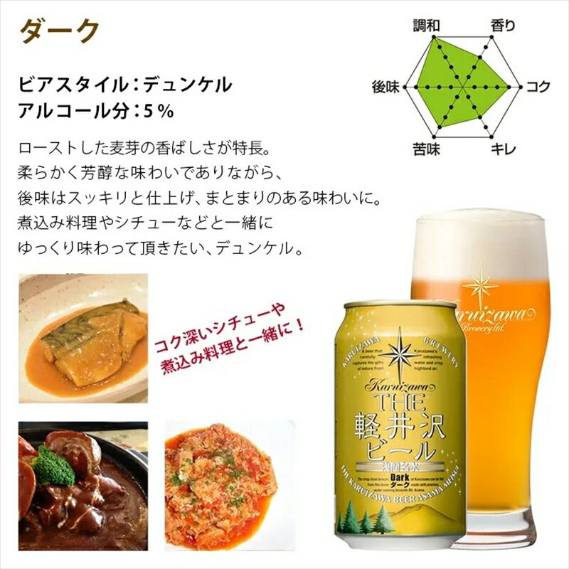 【ふるさと納税】24缶＜ダーク＞ THE軽井沢ビール【 軽井沢ブルワリー 酒 地ビール 詰め合わせ 軽井沢ビール クラフトビール 飲みくらべ おすすめ お取り寄せ 人気 家飲み 長野県 佐久市 】 サムネイル2