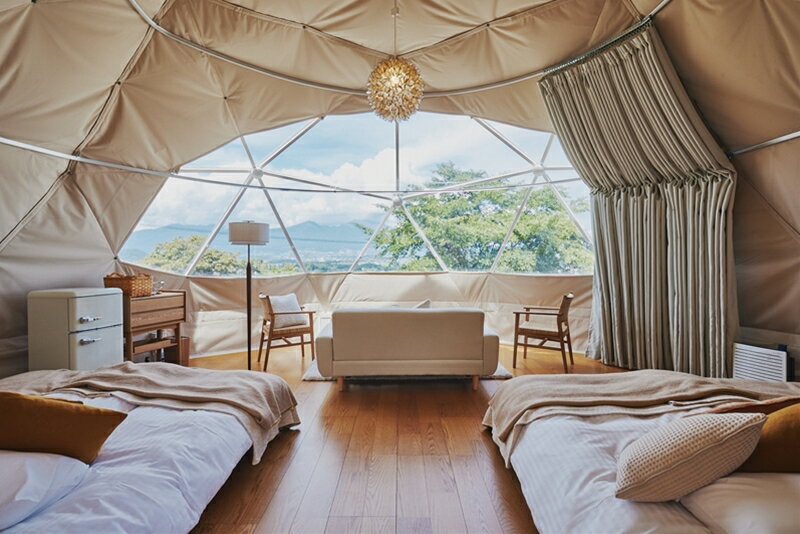 【ふるさと納税】温泉付きグランピング のぞみグランピング&スパ 佐久×軽井沢　宿泊補助券(90,000円分）【楽天トラベル ブロンズアワード 2023受賞】【 グランピング スパ キャンプ アウトドア 体験・チケット 旅行 宿泊 四季折々 浅間山 長野県 佐久市 】 - 画像3