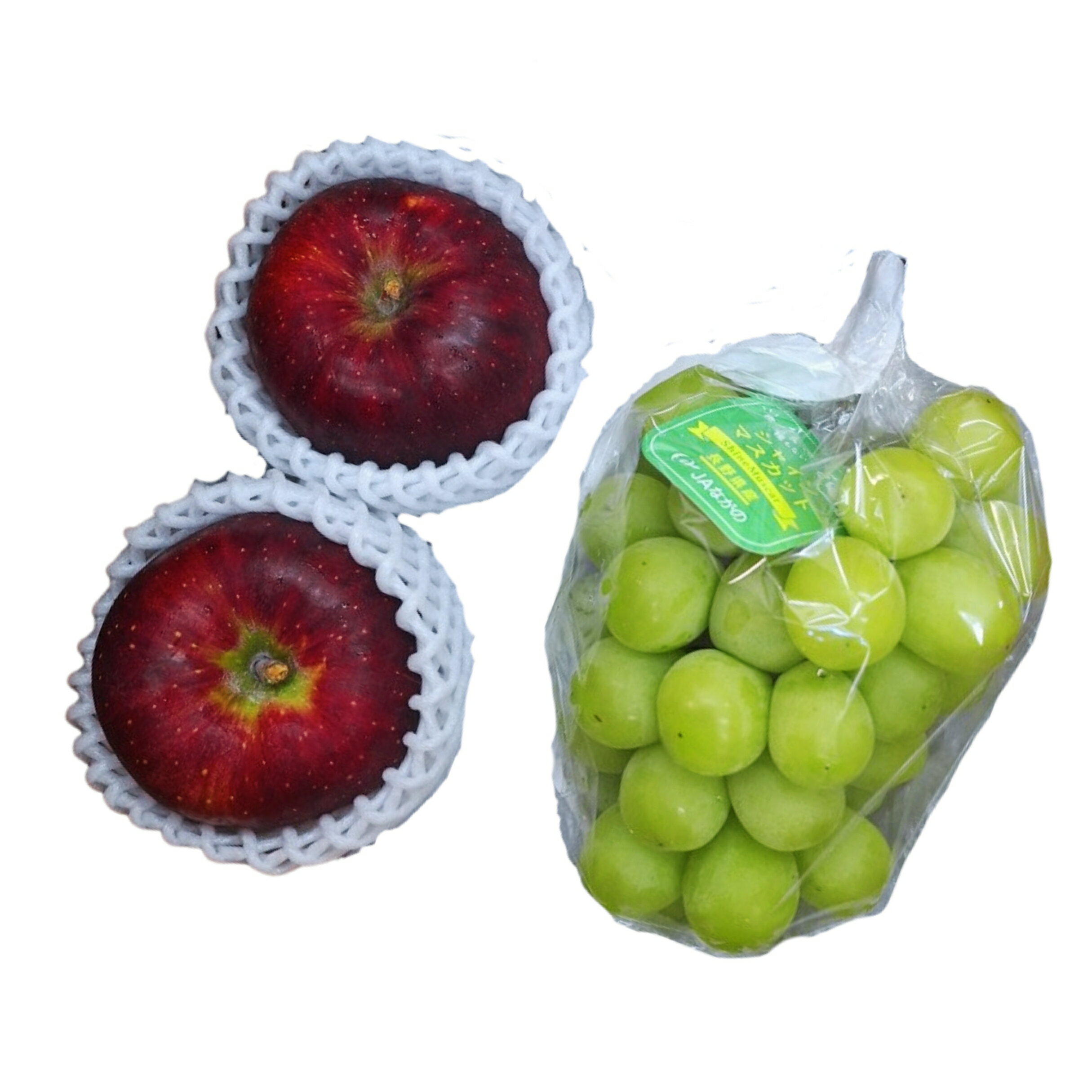 秋の贈り物 旬のぶどう1房と季節のりんご2個詰め合わせ｜葡萄 ブドウ 林檎 詰め合わせ セット 千曲市 長野県 信州