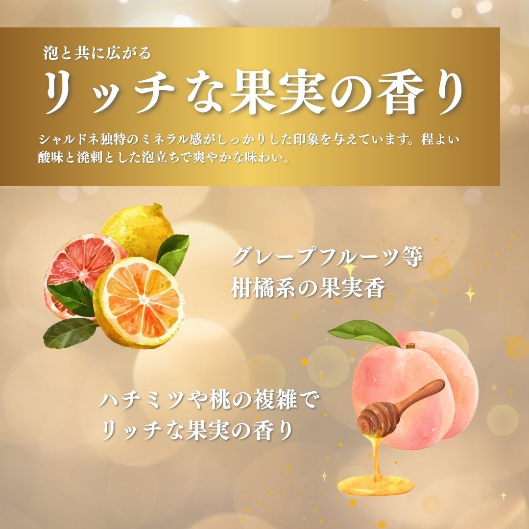 【ふるさと納税】スパークリングワイン ＜エトワール シャルドネ スパークリング＞ 750ml×1本| 信州 長野 千曲市 送料無料 サムネイル2