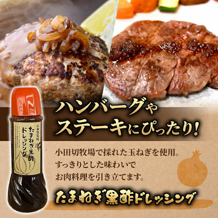 【ふるさと納税】【小田切牧場】たまねぎ黒酢ドレッシング 3本セット サムネイル3