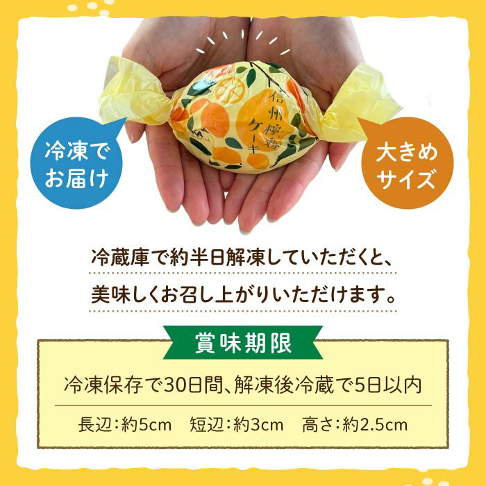【ふるさと納税】信州檸檬ケーキ | スイーツ 焼菓子 お取り寄せ 個包装 冷凍 ギフト プレゼント お土産 レモン ケーキ チョコレート【御菓子処花岡】 - 画像3
