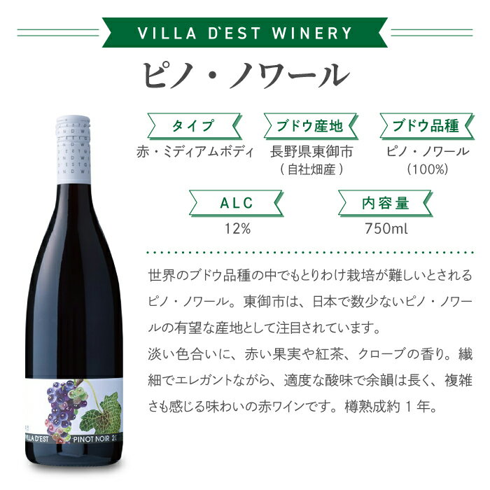 【ふるさと納税】ヴィラデストワイナリー　ピノ・ノワール（赤・ロゼ・白）飲み比べ6本セット サムネイル2