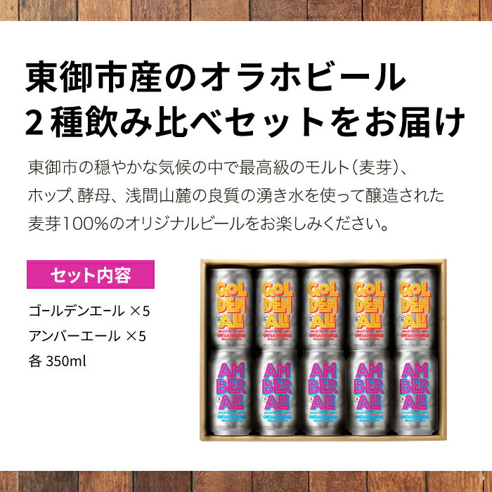 【ふるさと納税】クラフトビール 飲み比べ (ゴールデンエール・アンバーエール) 10本セット オラホビール 詰め合わせ お酒 地ビール ギフト プレゼント お歳暮 お中元 父の日 長野県東御市 サムネイル2