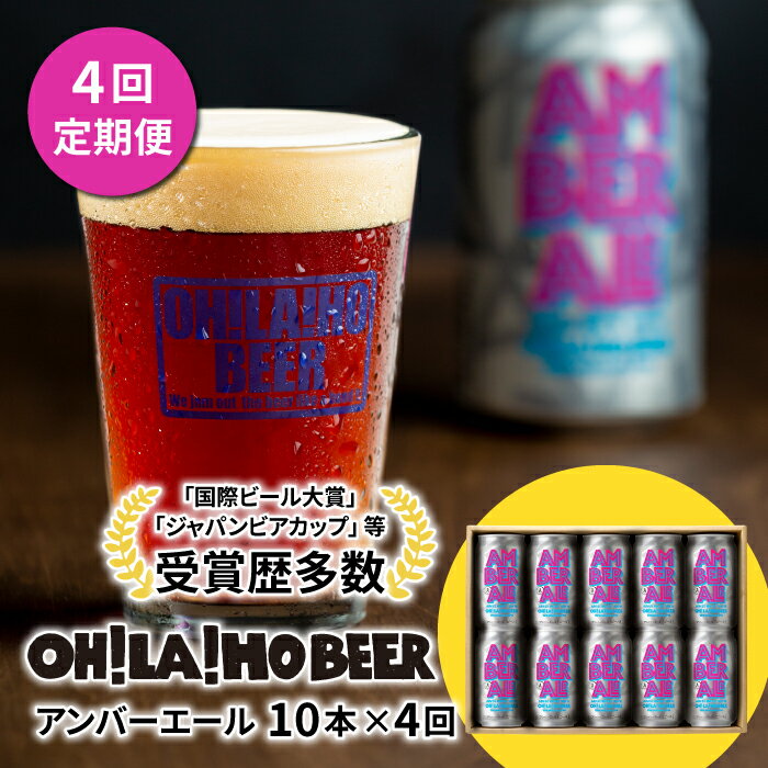 【4回定期便】クラフトビール アンバーエール 10本セット オラホビール お酒 おしゃれ 地ビール ギフト 美味しい 国産 長野県東御市