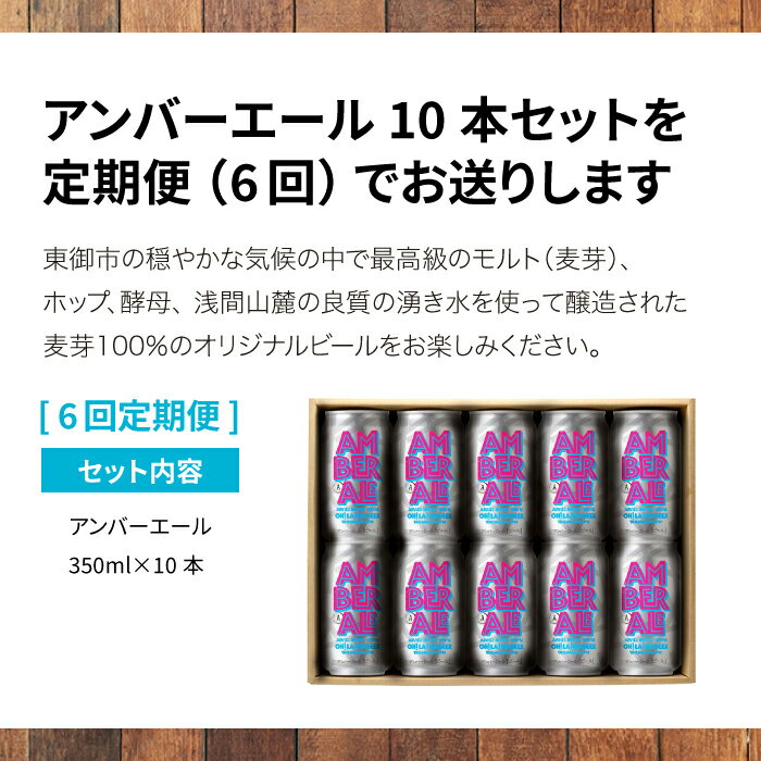 【ふるさと納税】【6回定期便】クラフトビール アンバーエール 10本セット オラホビール お酒 おしゃれ 地ビール ギフト 美味しい 国産 長野県東御市 サムネイル2