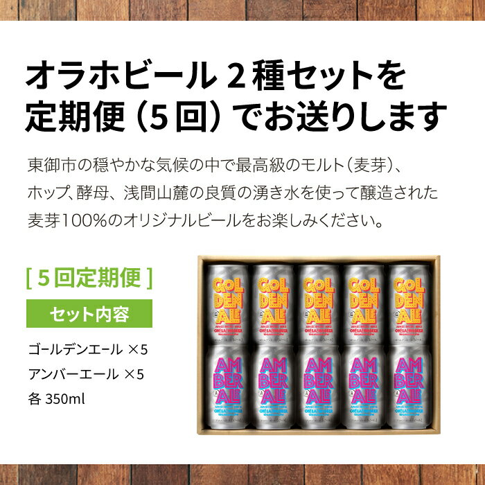 【ふるさと納税】クラフトビール 定期便 (5回) 飲み比べ 10本セット (ゴールデンエール・アンバーエール) オラホビール 詰め合わせ お酒 地ビール ギフト プレゼント お歳暮 お中元 父の日 長野県東御市 サムネイル2