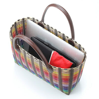 【ふるさと納税】クラフトテープかごバッグ【1049363】 サムネイル2