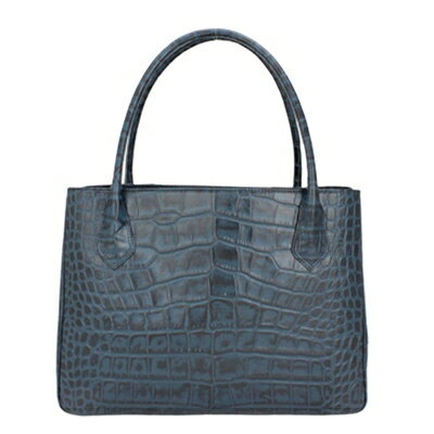 【濱野皮革工藝のトートバッグ】クロコ　デュプレトート(ネイビー)【1089515】