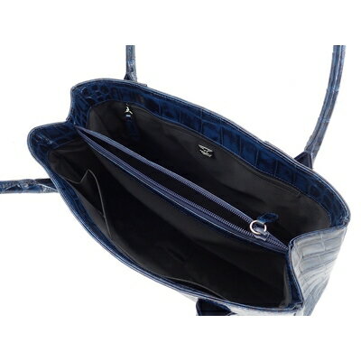 【ふるさと納税】【濱野皮革工藝のトートバッグ】クロコ　デュプレトート(ネイビー)【1089515】 サムネイル3