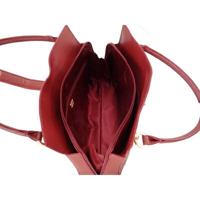 【ふるさと納税】【濱野皮革工藝のハンドバッグ】ディライト エレガンス(レッド)【1099888】 サムネイル3