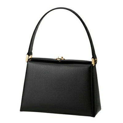 【濱野皮革工藝のフォーマルバッグ】コキーユ(ブラック×ゴールド)【1099898】