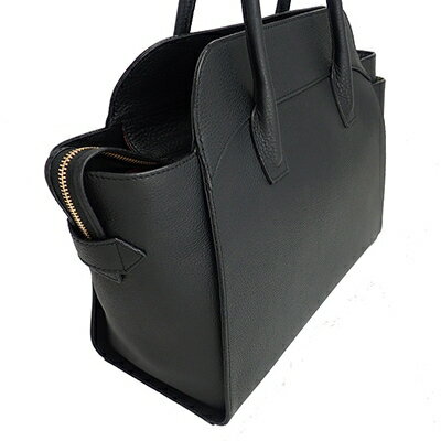 【ふるさと納税】【濱野皮革工藝のトートバッグ】フィオーレ　ボクシートート(ブラック)【1103201】 サムネイル2