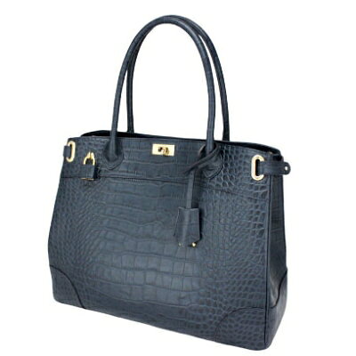 濱野皮革工藝クロコ クラッシーアーバントートバッグ(ネイビー)_ バッグ バック bag 濱野皮革工藝 国産 贈答 ギフト プレゼント ネイビー レディース HAMANO ブランド メーカー 牛革 日本製 トートバッグ クロコ 【1103222】