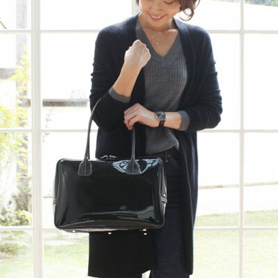 【ふるさと納税】濱野皮革工藝セレブボストンバッグ(クリーム×ゴールド金具)【1103299】 サムネイル3