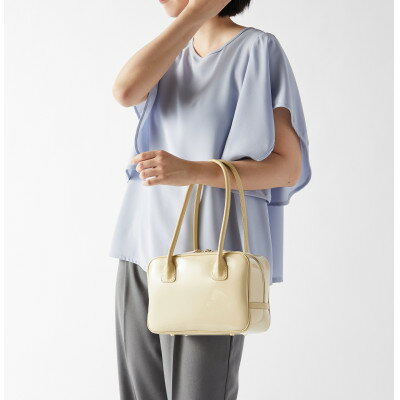 【ふるさと納税】【濱野皮革工藝のセレブミニボストンバッグ】華やかなかわいらしいボストンバッグです。(クリーム)【1103303】 サムネイル3