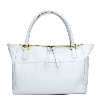 【濱野皮革工藝のニューアルディートートバッグ】軽くて毎日持ち歩きたくなるバッグです。(ホワイト)【1112751】