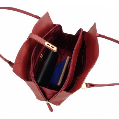 【ふるさと納税】【濱野皮革工藝】 ディライトトート ミディアム(レッド)【1263898】 サムネイル3