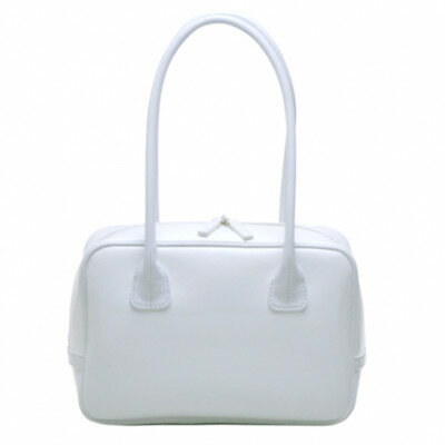 【濱野皮革工藝】 セレブ ミニボストン(ホワイト×ゴールド金具)【1263978】