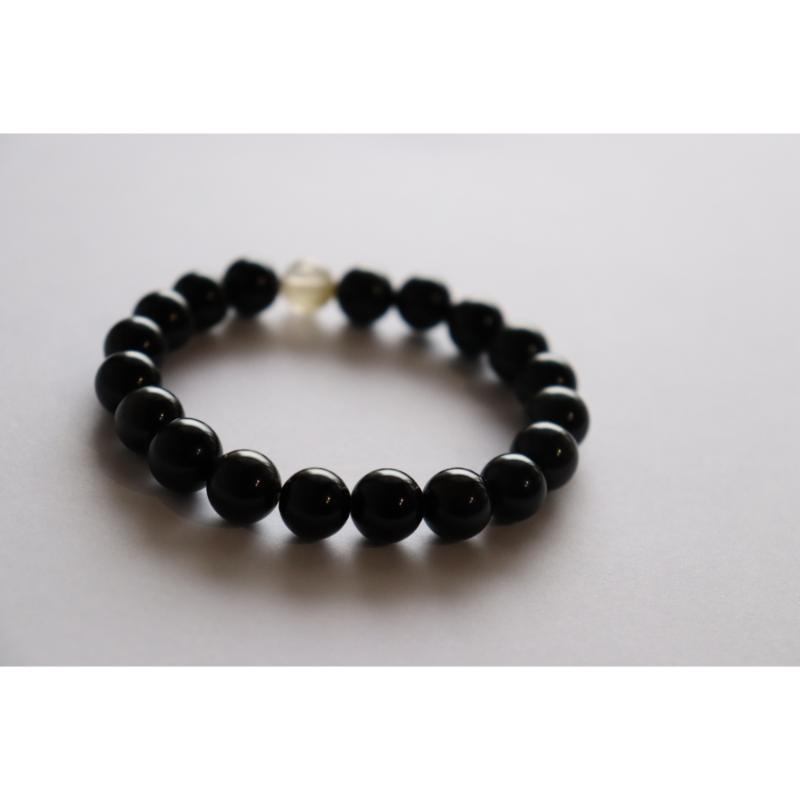 黒耀石のブレスレット（16cm） アクセサリー ファッション