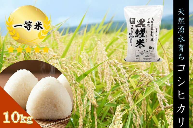 【ふるさと納税】令和7年産 コシヒカリ10キロ(5kg×2袋)　天然の軟水「黒耀水」育ちのお米 長野県長和町産 農家直送 一等米精白米 - 画像2