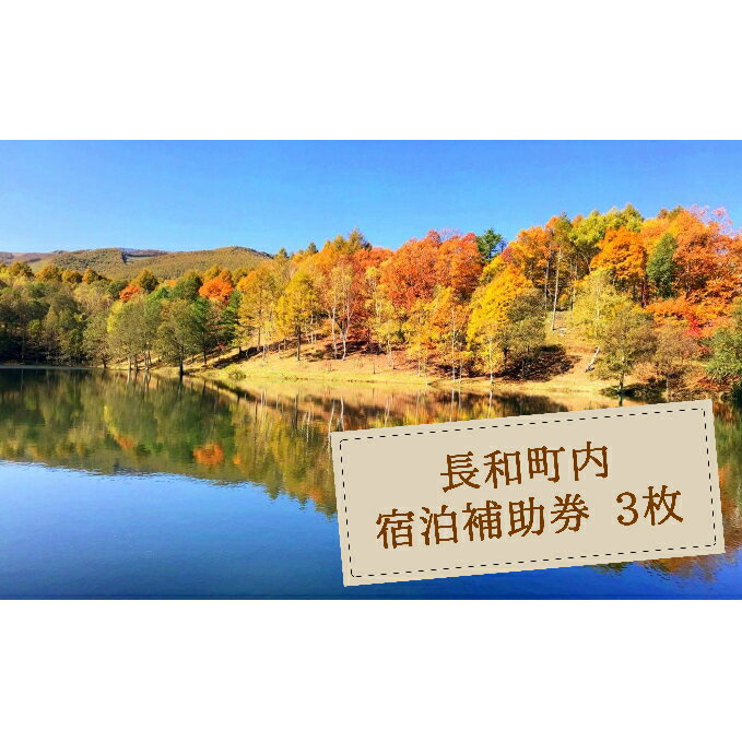 長和町内　宿泊補助券 3枚【15，000円分】 宿泊券 　お届け：決済確認後、随時発送