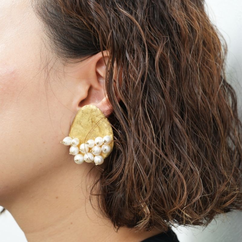 【ふるさと納税】RYONA SONG ピアス/イヤリング　月と星モチーフ【Lサイズ】 ～自然×都会 中山道沿い築100年の古民家工房から、100%ハンドメイドアクセサリーをお届け～ サムネイル3