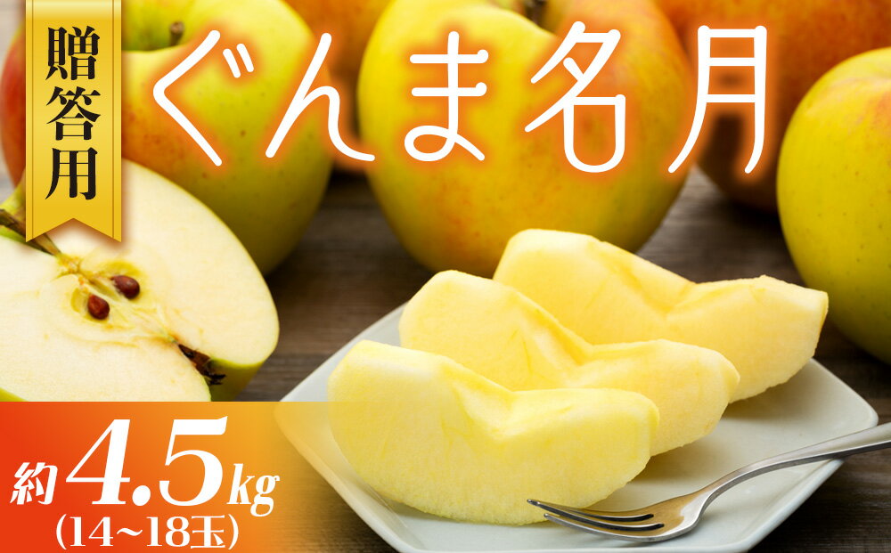 【ふるさと納税】りんご ぐんま名月 4.5kg 14～18玉 贈答用 果物 くだもの フル−ツ 林檎 リンゴ ぐんま名月りんご 信州りんご 旬の果物 旬のフルーツ ギフト 贈り物 プレゼント 長野 長野県 箕輪町　お届け：2025年11月上旬～11月下旬 サムネイル2